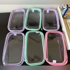 ONE Clear Pencil Pouch Set - Purple, Green, Pink Available